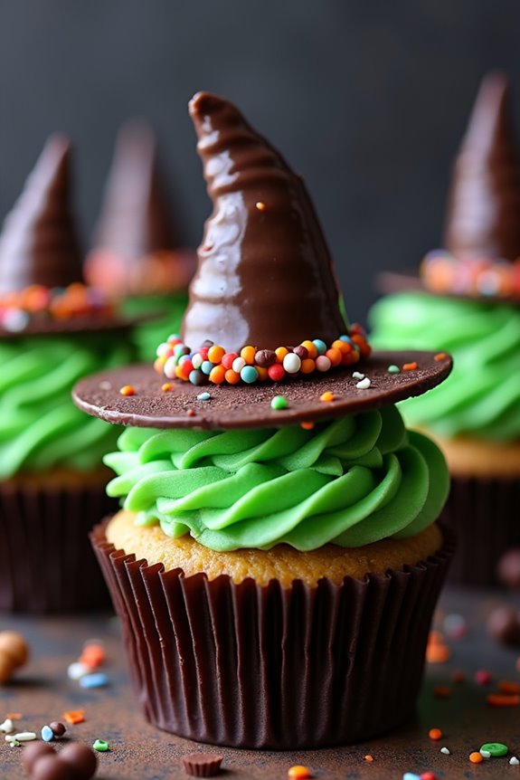 witch hat cupcakes delight