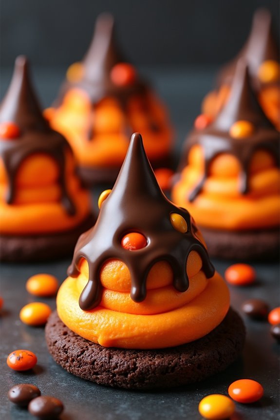 witch hat halloween cookies