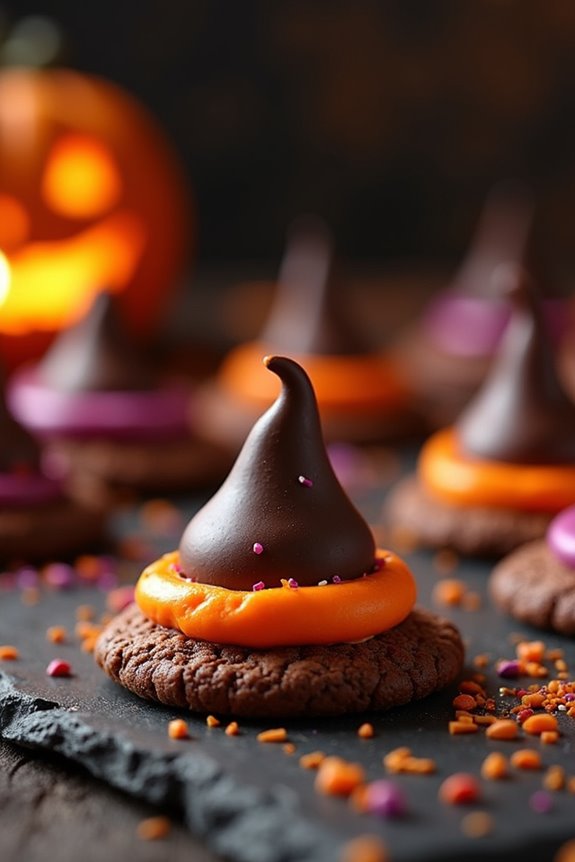witch hat halloween cookies