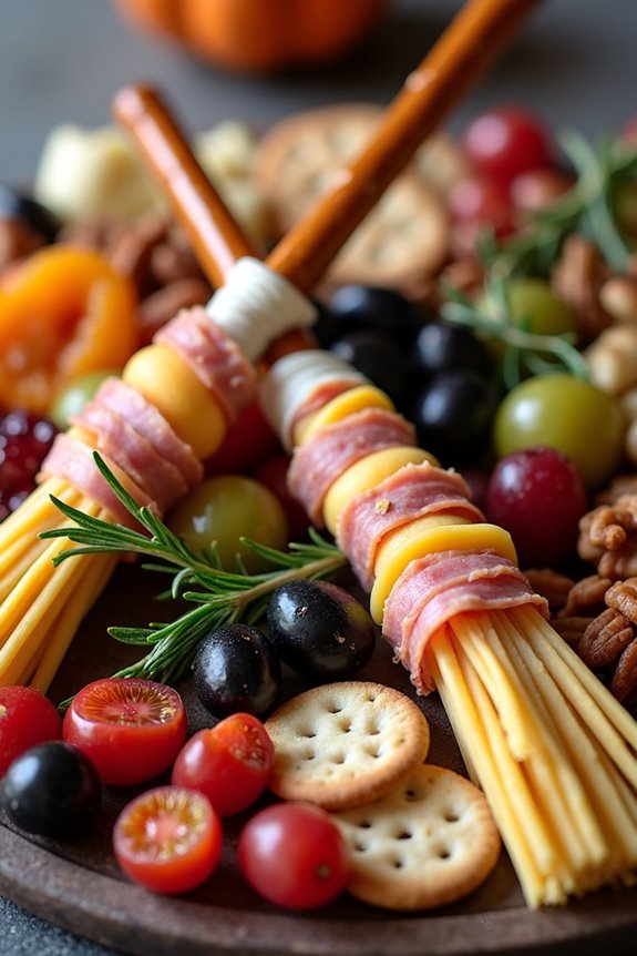 witch s broomstick snack board
