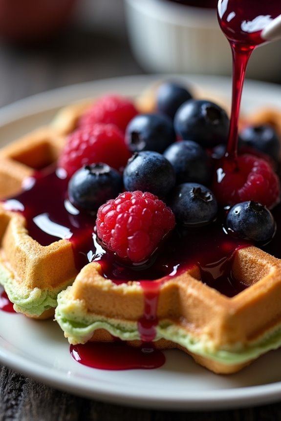 witchy waffles with syrup