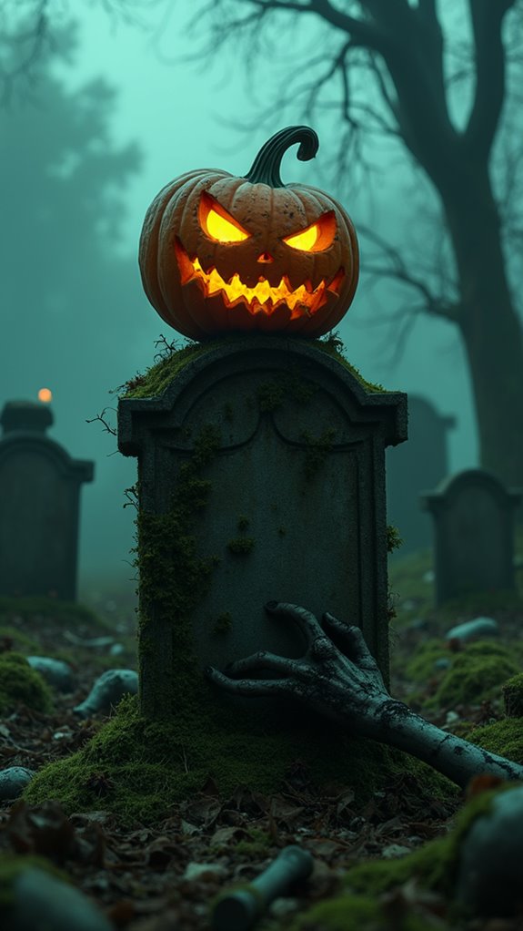 zombie themed halloween decoration