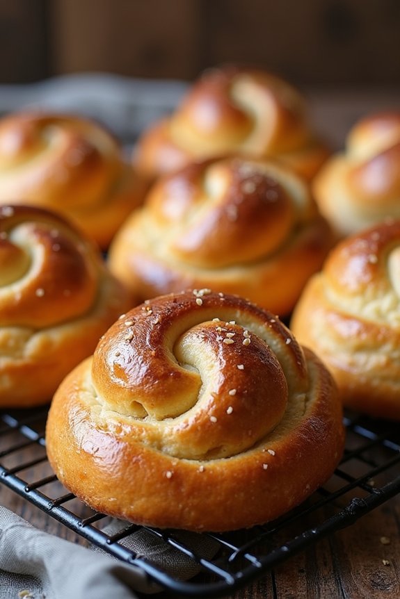 aromatic cardamom twisted buns