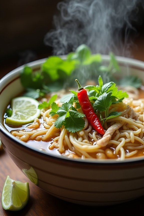 aromatic chicken noodle soup
