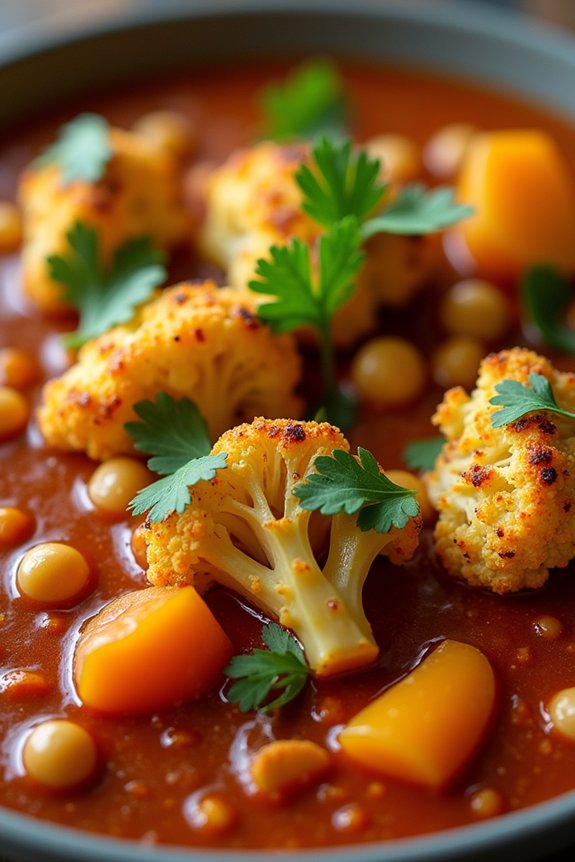 aromatic moroccan cauliflower stew