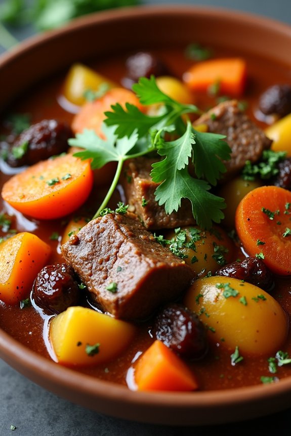 aromatic moroccan spiced beef stew