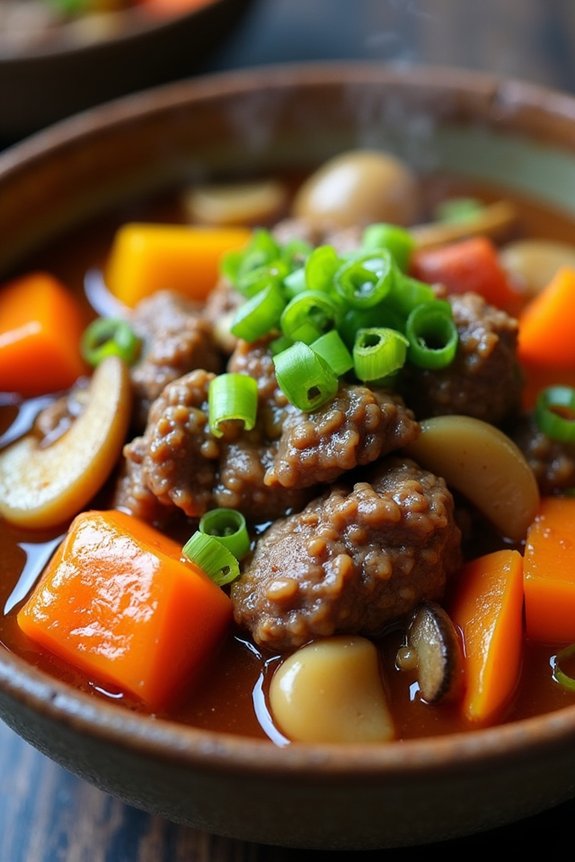 asian inspired hamburger stew recipe