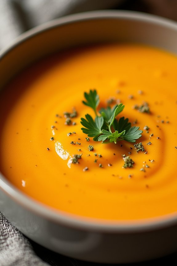 autumn inspired carrot apple soup