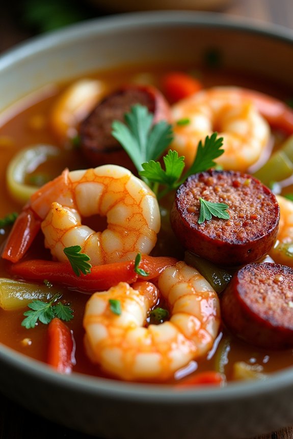 cajun shrimp sausage stew recipe
