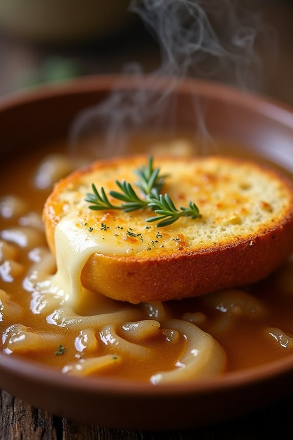 caramelized onions in broth