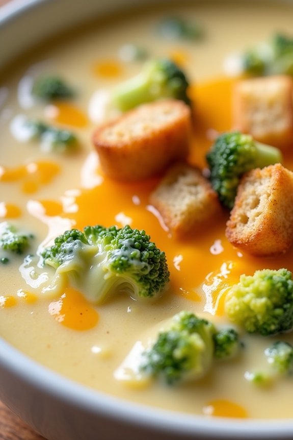 cheesy broccoli soup recipe