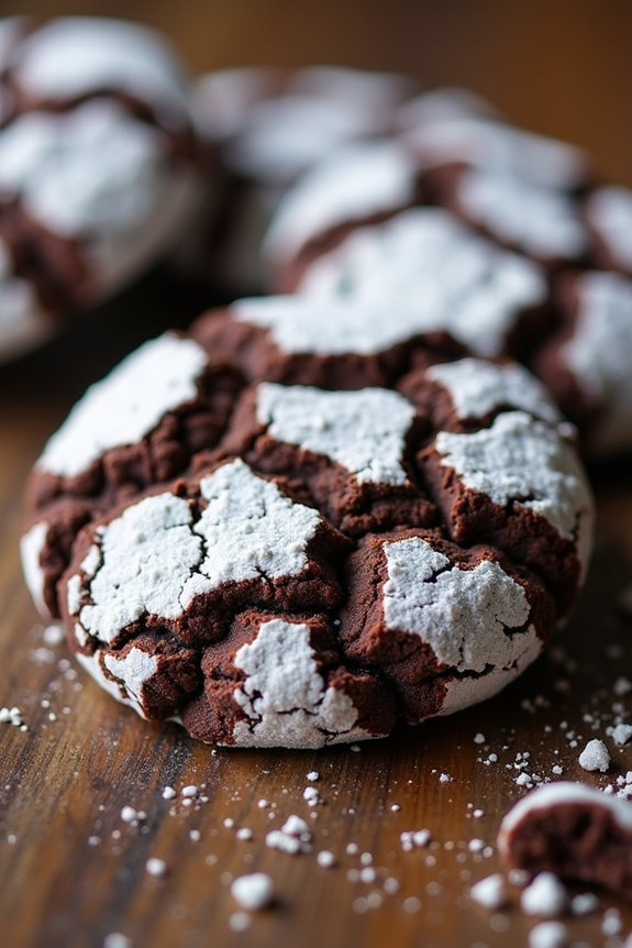 chewy chocolate crinkle cookies