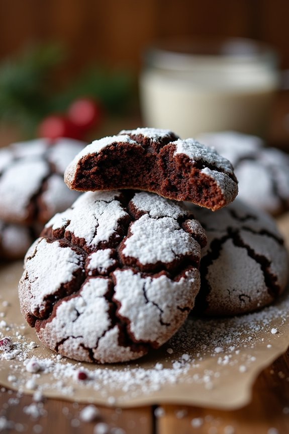 chewy chocolate holiday cookies