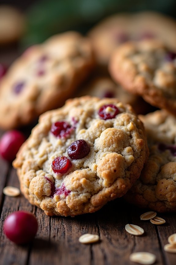 chewy cranberry oatmeal cookies