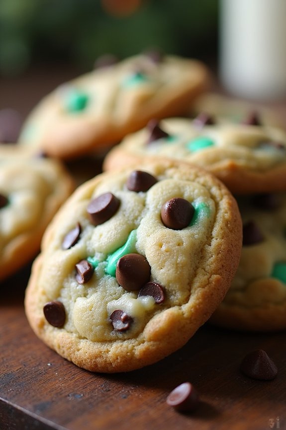 chewy mint chocolate cookies