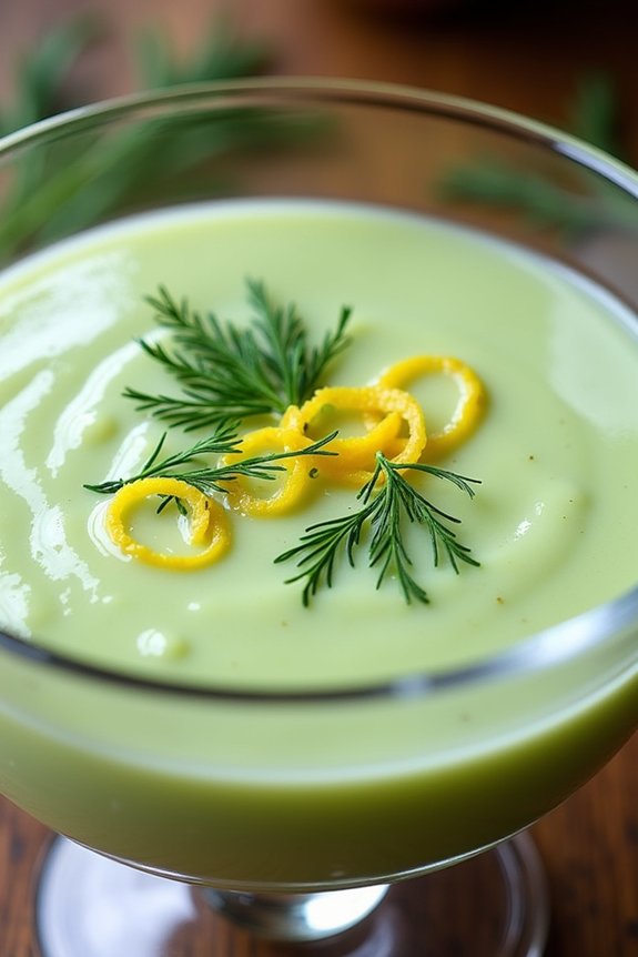 chilled creamy cucumber zucchini soup