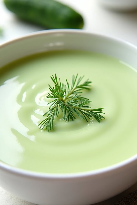chilled cucumber dill soup