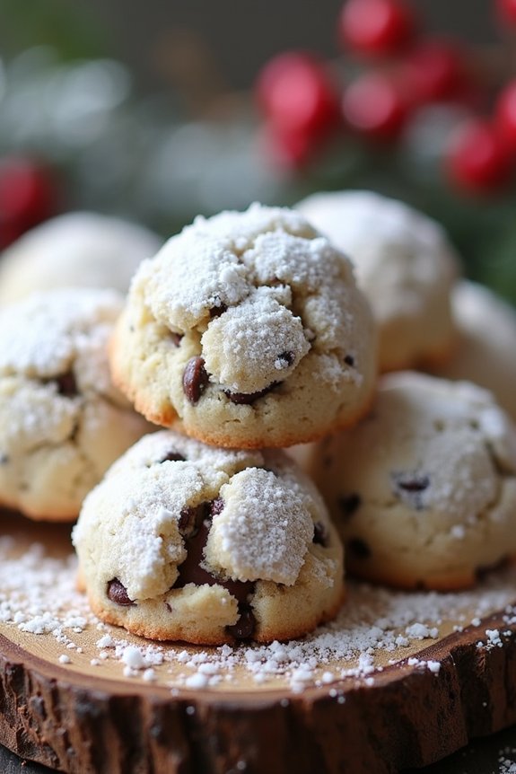 chocolate chip snowball cookies
