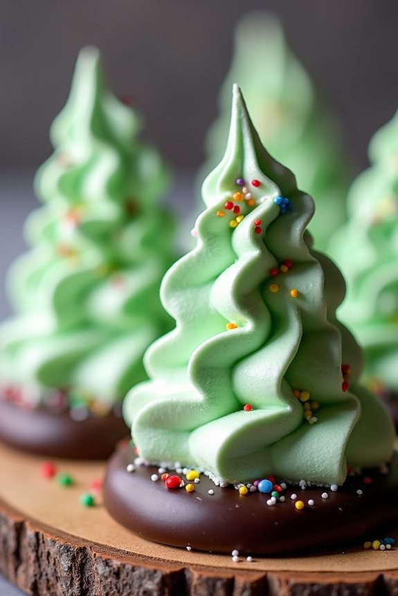chocolate meringue holiday treats