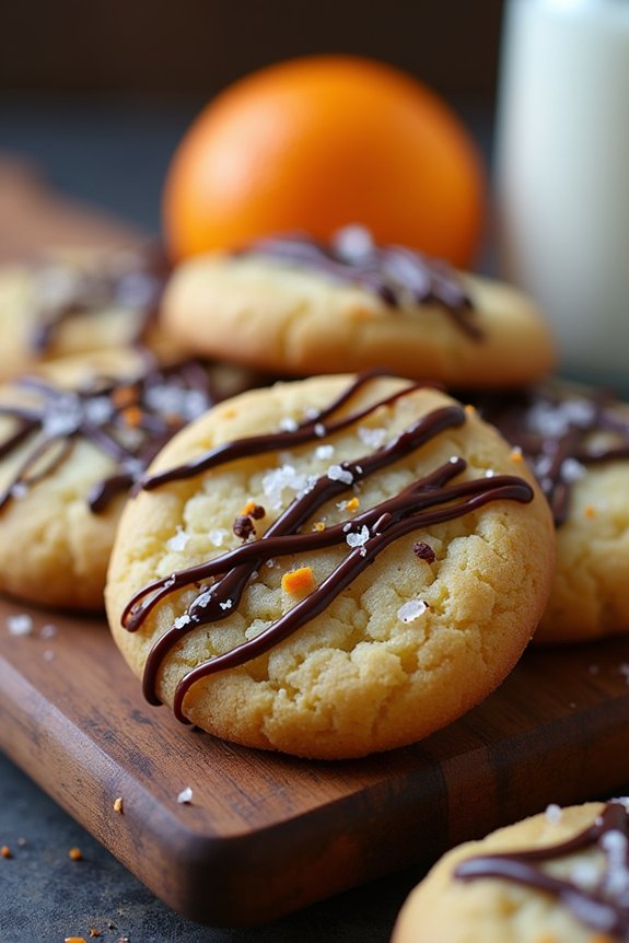 chocolate orange shortbread cookies