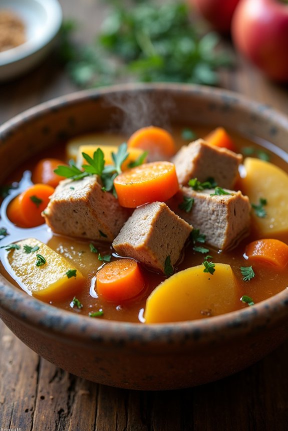 cider braised pork apple stew