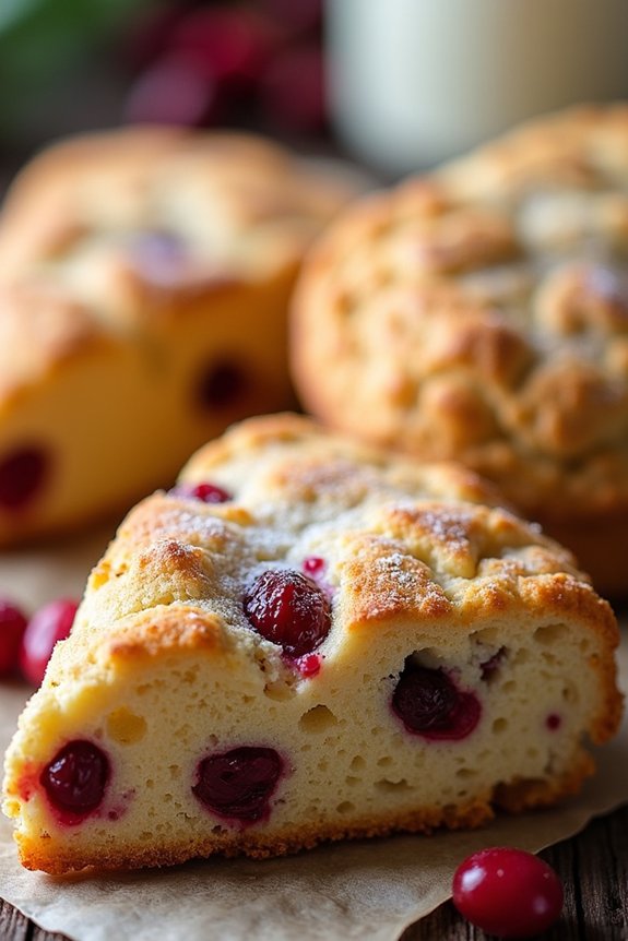 cinnamon cranberry holiday scones