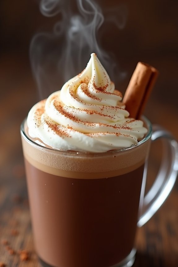 cinnamon infused creamy hot chocolate
