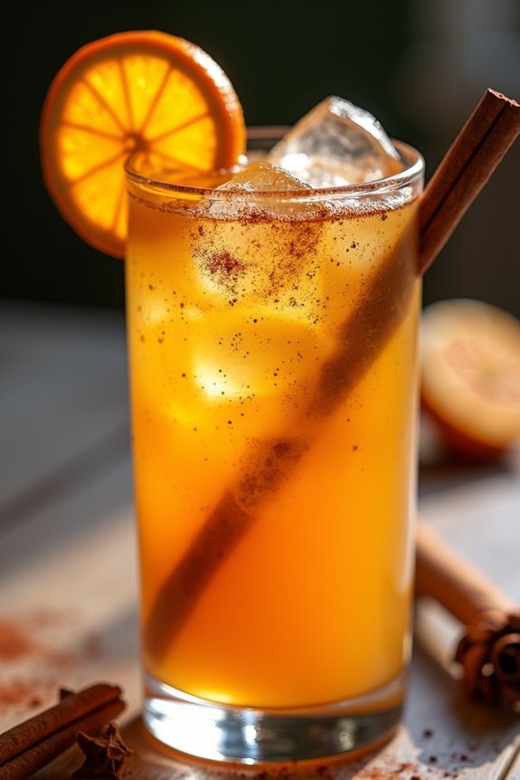 cinnamon infused orange holiday mocktail