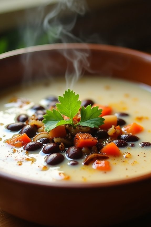 coconut black bean soup