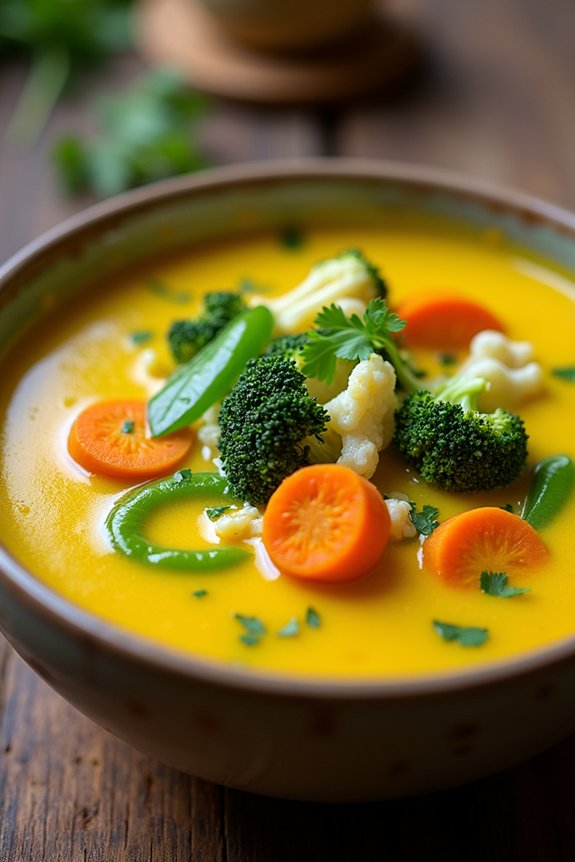 coconut turmeric vegetable soup