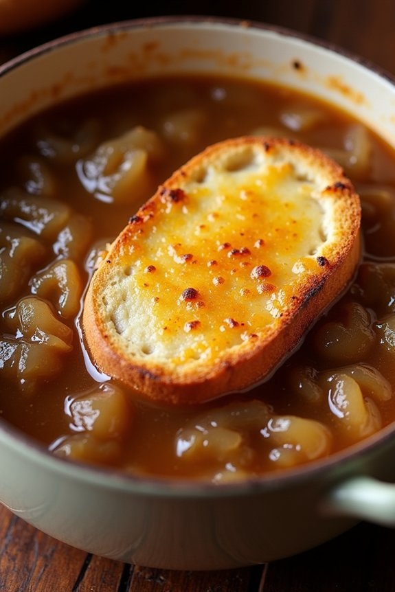cognac infused french onion soup