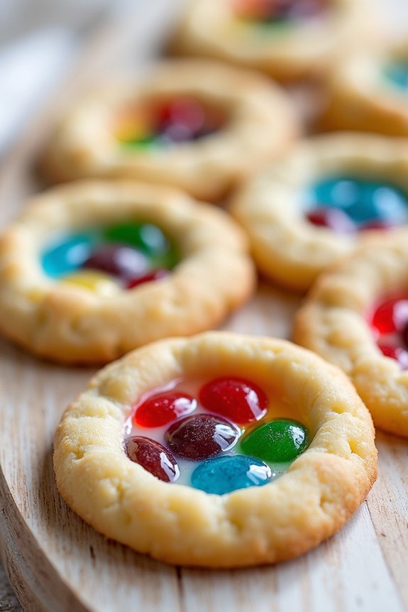 colorful stained glass cookies