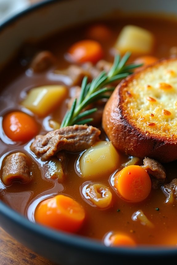 comforting beef onion stew
