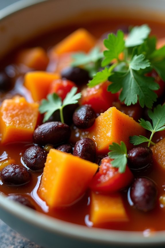 comforting black bean stew