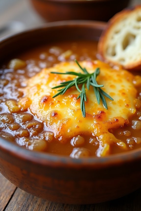 comforting caramelized onion soup