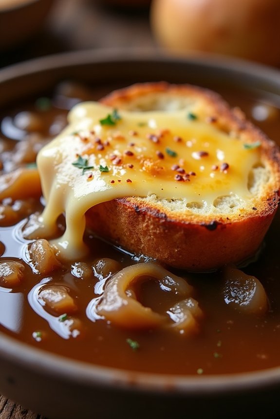 comforting caramelized onion soup