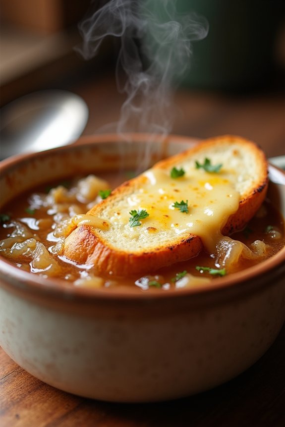 comforting caramelized onion soup