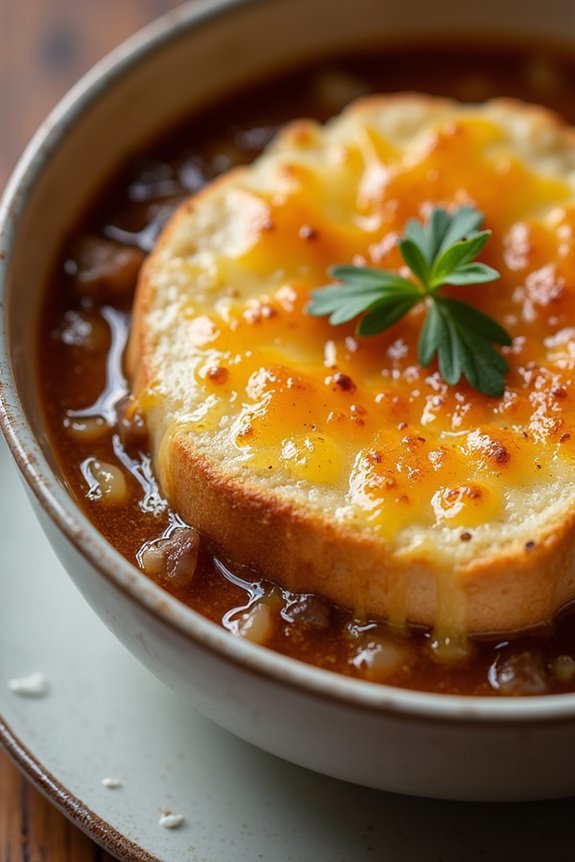 comforting caramelized onion soup