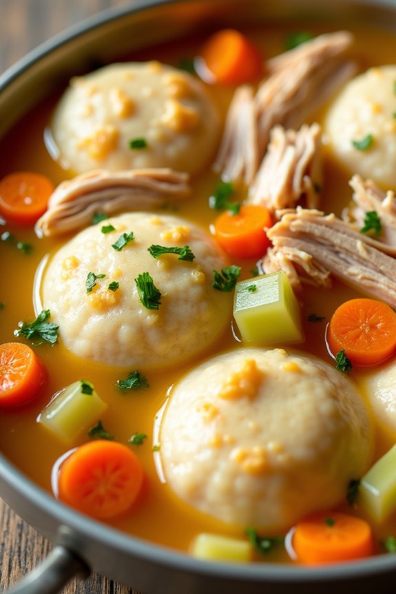 comforting chicken and dumplings