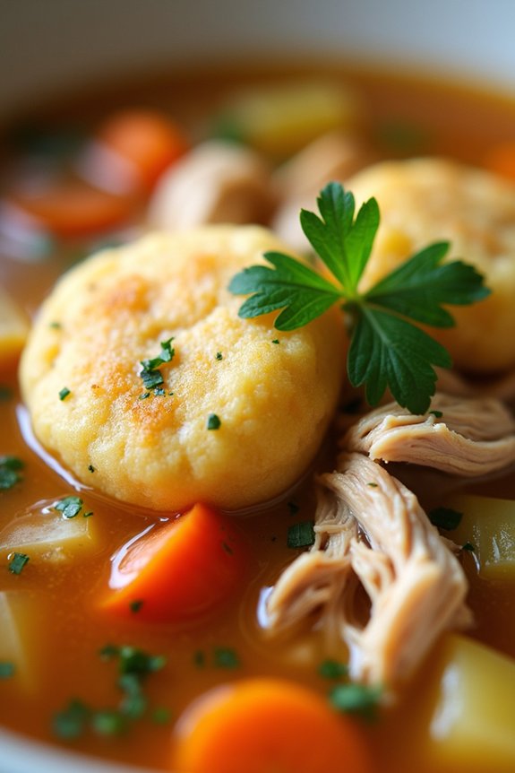 comforting chicken and dumplings