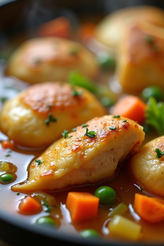 comforting chicken dumpling stew