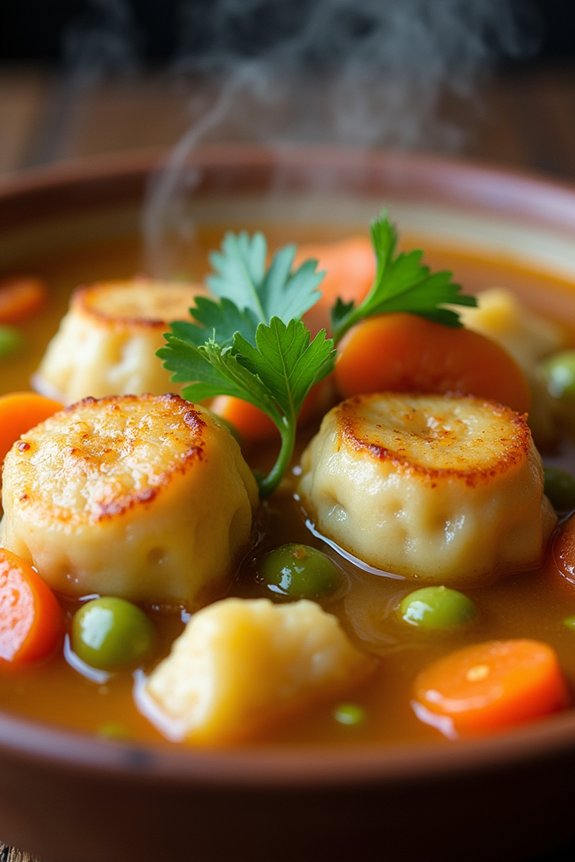 comforting chicken dumpling stew