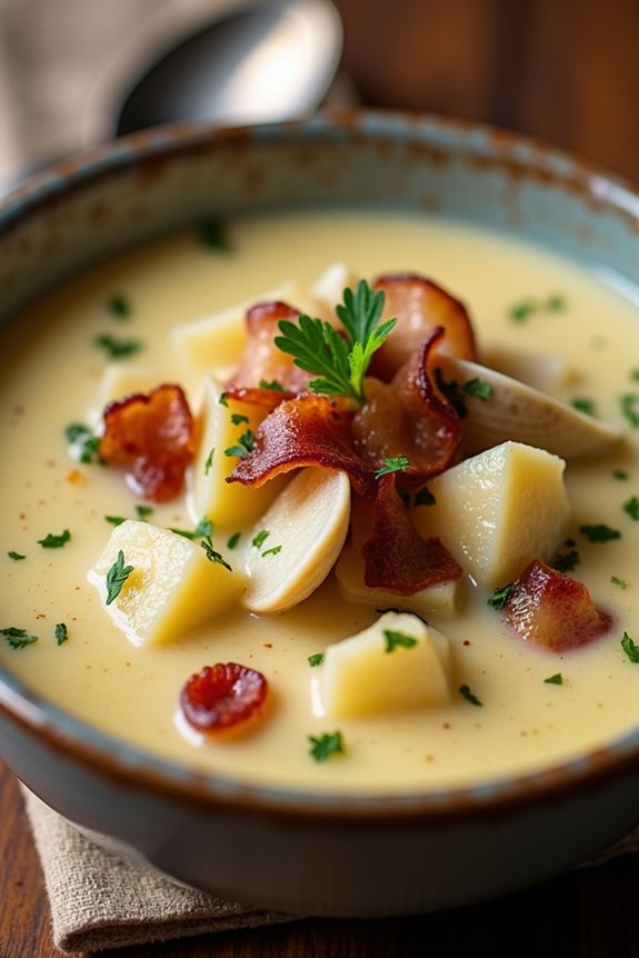 comforting clam potato chowder