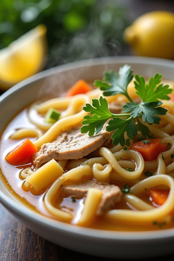 comforting collagen rich noodle soup