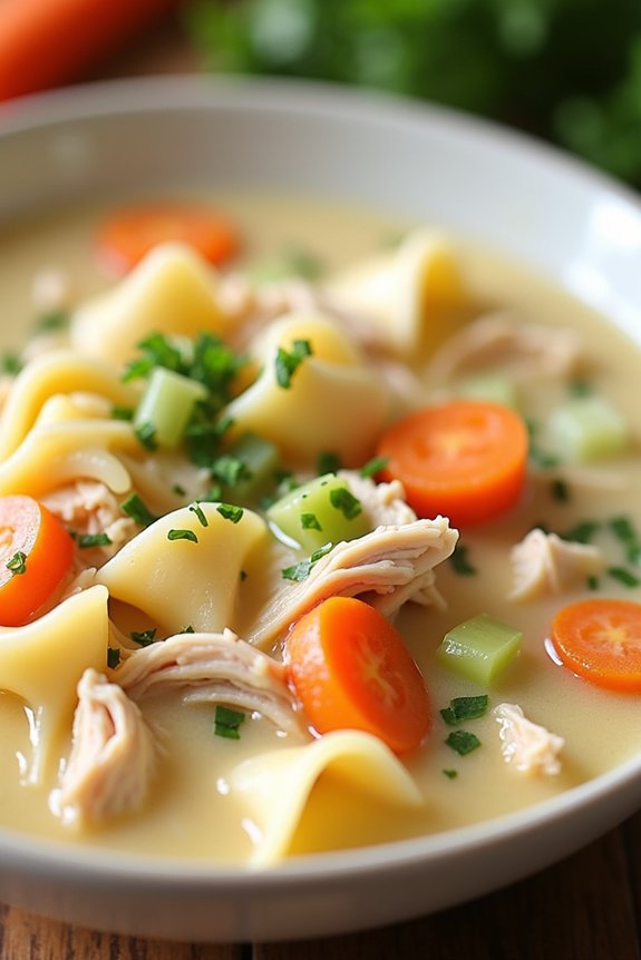comforting creamy chicken soup
