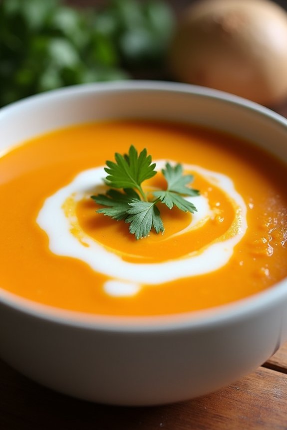 comforting creamy sweet potato soup