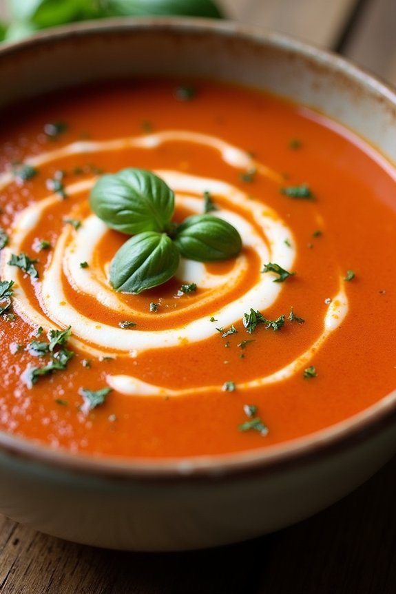 comforting creamy tomato basil