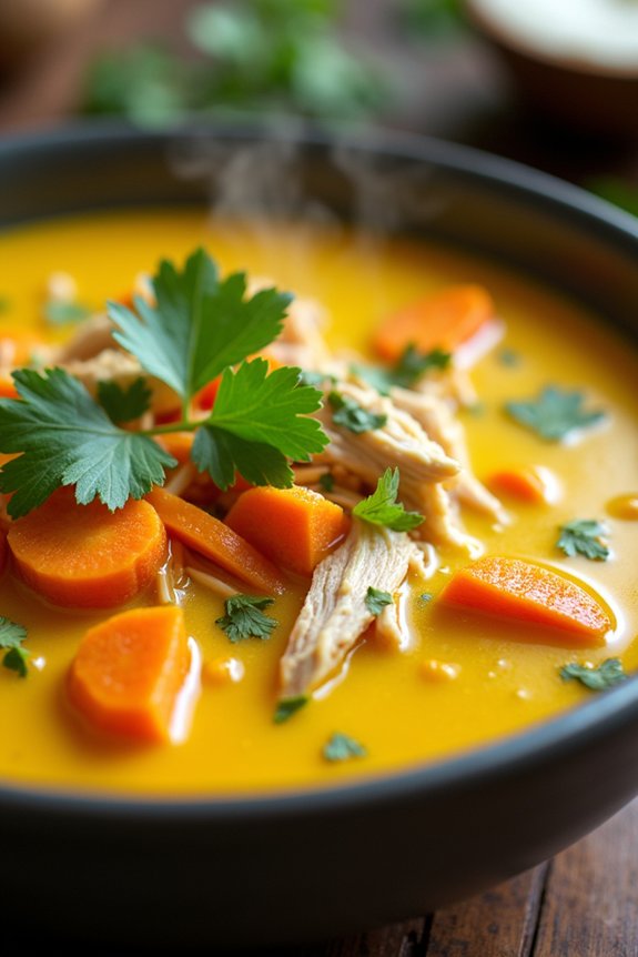 comforting ginger turmeric soup