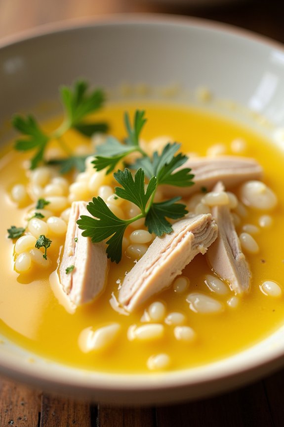 comforting greek egg lemon soup