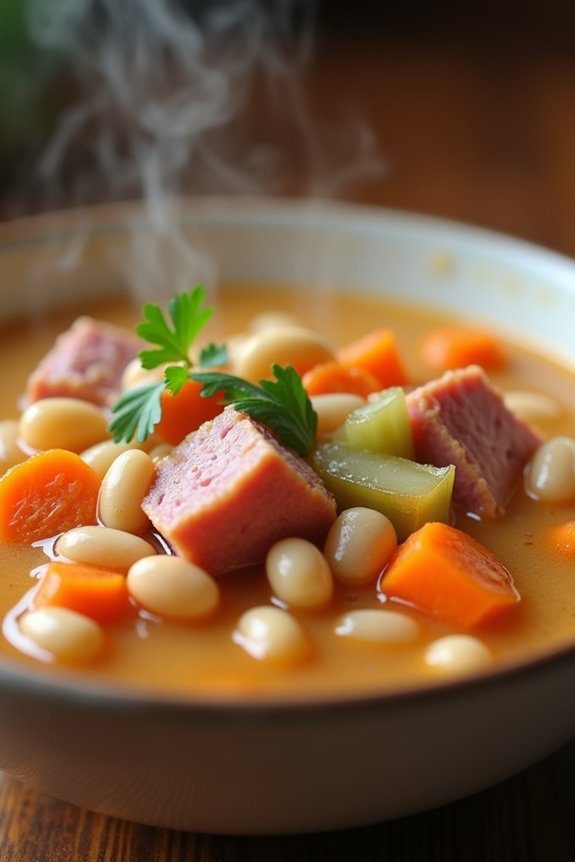 comforting ham and bean soup